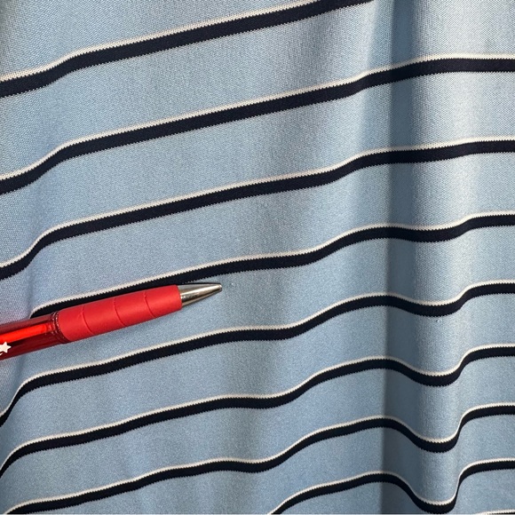 Ralph Lauren U.S. Open Torrey Pines Polo Shirt L Blue Stripe Flawed - Picture 5 of 11